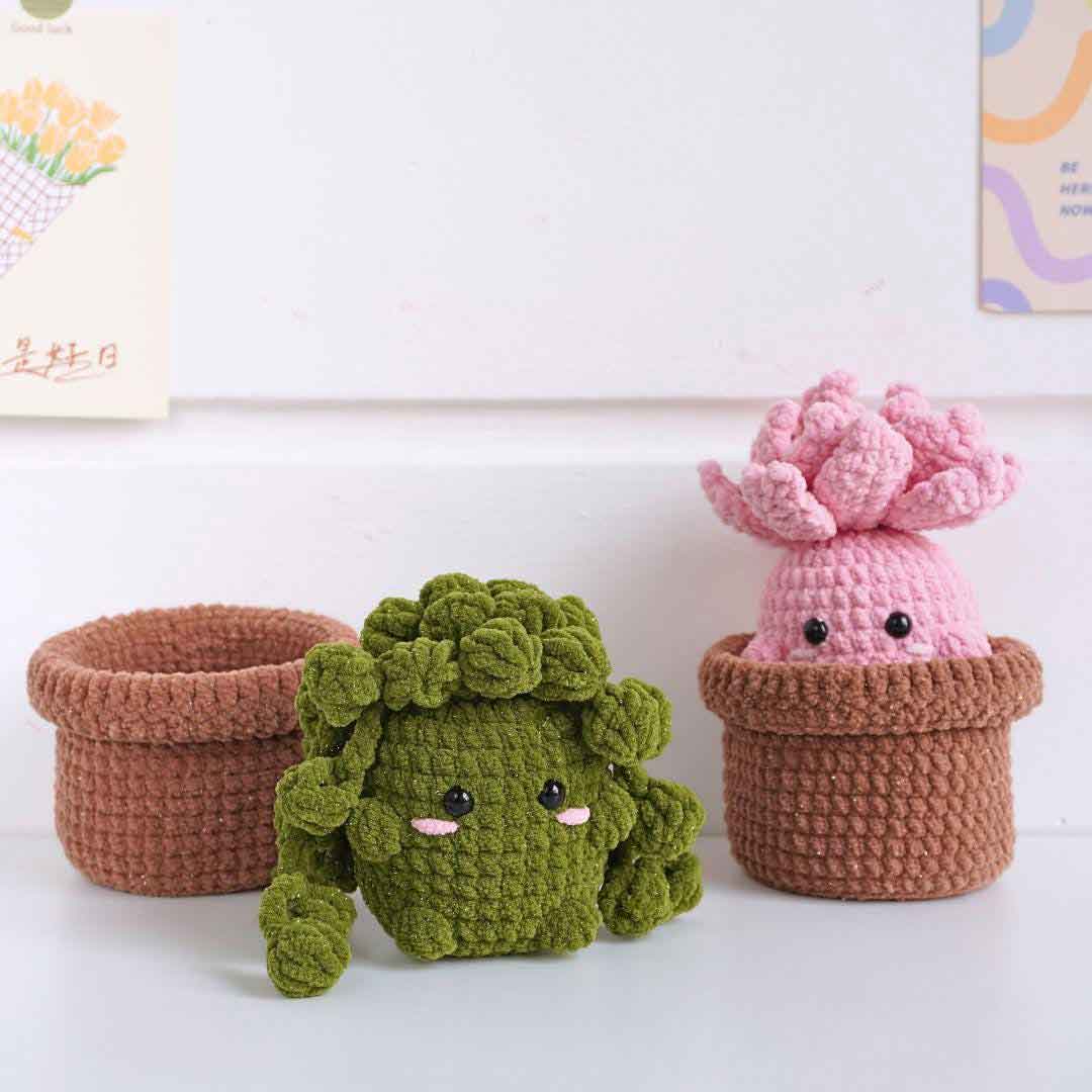 Petite Succulent Pair Crochet Patterns