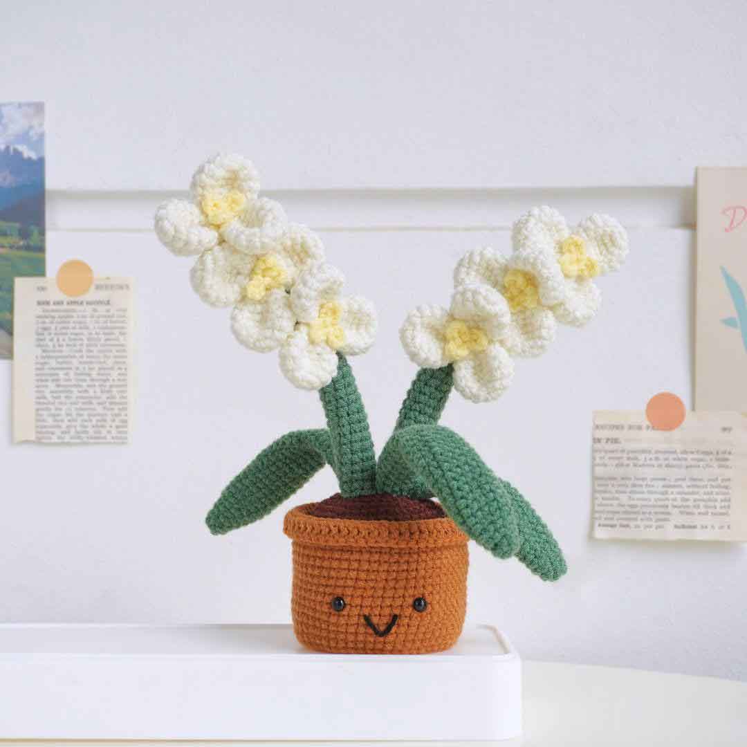 Orchid Blossom Pot Crochet Pattern