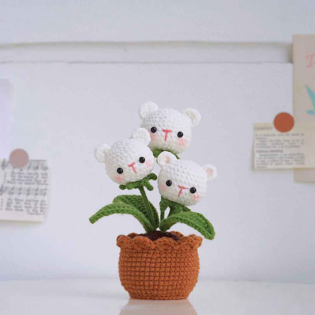 Bear Flower Pot Crochet Pattern