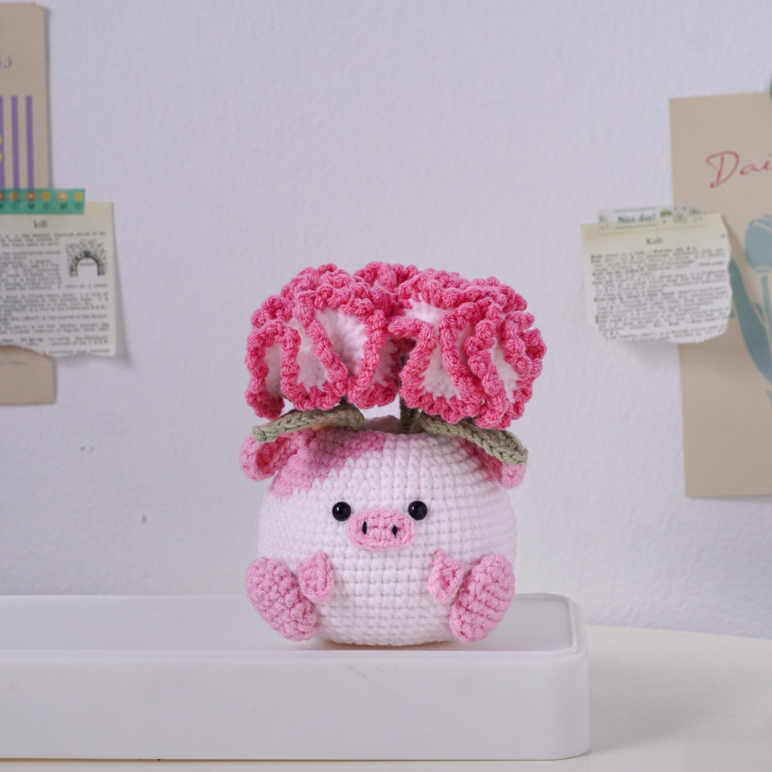 Carnation Cow Pot Crochet Pattern