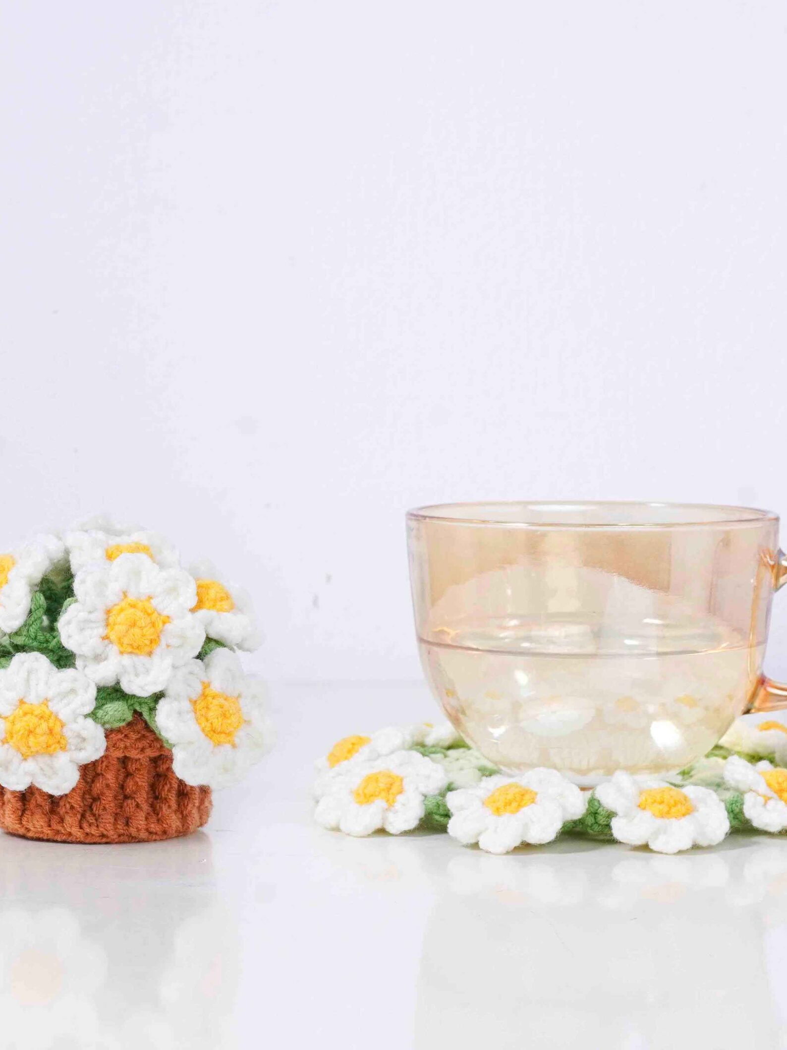 Daisy Coaster Pot Crochet Pattern