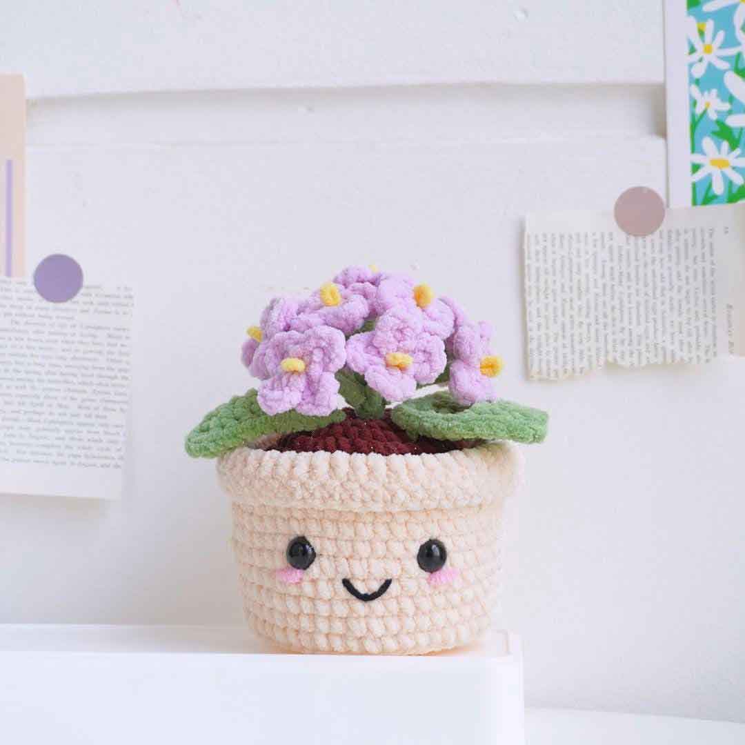 Hydrangea Pot Crochet Pattern