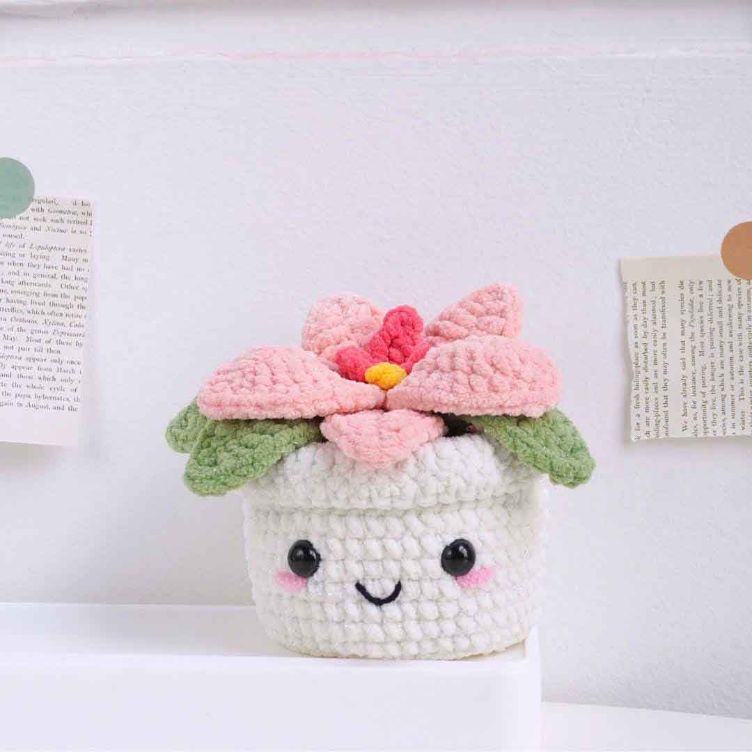Orchid Flower Pot Crochet Pattern