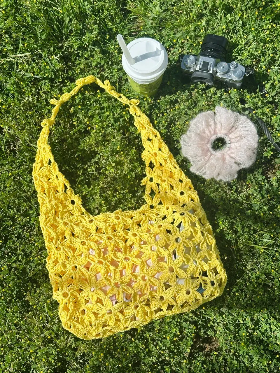 Raffia Flower Bag Crochet Pattern